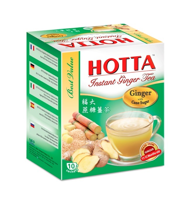 Instant Tea di zenzero con zucchero di canna Hotta 110g